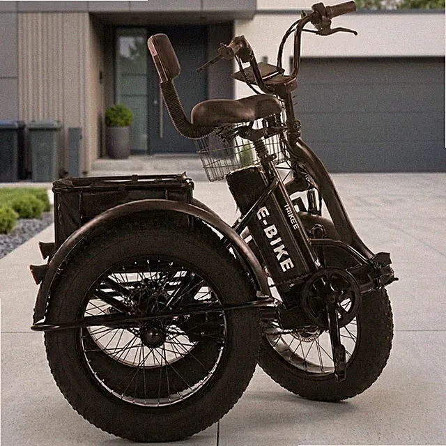 25km/h Electric Folding Trike 500W 48V Adult 3 Wheel Bicycle Road Legal Stock