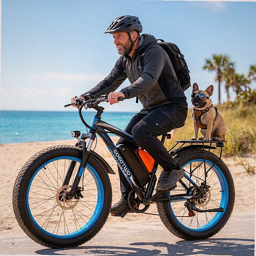 26"Fat Tire Electric Bike for Adults 30MPH 70Mile 1500W Offroad Commuter Bicycle