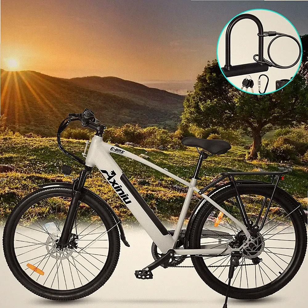 Axiniu 500W Ebike 26" Electric Bike Bicycle Commuter City E-bikes for Adults