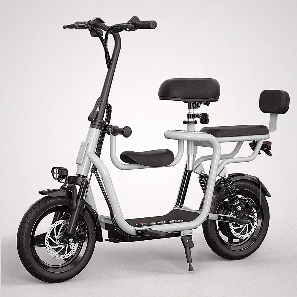 Spacewalk Electric Bike With Seats For Adults Power By 500W Motor | Silver Pro